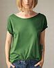 t-shirt damskie Butelkowy Zgaszony Oversize Bez Nadruku 2
