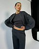 bluza bez kaptura damska Bluza Bomber light antracite na zamek 4
