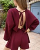 komplety damskie Be My Baby / burgundowy komplet muślinowy 2