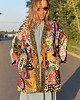 kurtki damskie Zjawiskowe ocieplane kimono patchwork 1