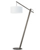 lampy podłogowe Lampa stojąca do salonu drewniana na jednej nodze TORINO 5