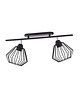 lampy wiszące Czarna lampa sufitowa na listwie z regulowanymi kloszami HOUSTON LOFT 5