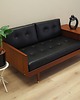sofy i szezlongi Sofa mahoniowa, norweski design, lata 60, designer: Ingmar Relling 1