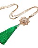 wisiory Boho /green rosette/  naszyjnik 1