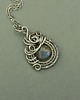 wisiory Mały wisiorek niebieski labradoryt wire wrapping 1