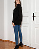 swetry damskie  Sweter oversize z golfem - SWE148 czarny 3