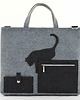 torby XXL Duża Szara Torebka - Laptopówka z Kotem 5