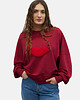 bluza bez kaptura damska Bluza Iconic Burgund Usta 2