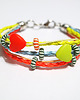 bransoletki - inne Bransoletka - Neonowa karuzela, serce - rzemienie 1
