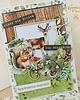kartki scrapbooking Urodzinowa kartka w leśnym klimacie, prezent na urodziny "Woodland1" 1