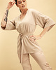 bluzki kimonowe damskie Beżowa tunika kimono 2