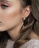 kolczyki swarovski Minimalistyczne kolczyki ze Złoconego Mosiądzu PRETTY 1