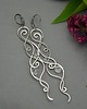kolczyki wire wrapping Bardzo długie kolczyki kryształ górski wire wrapping 4