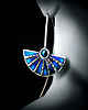 kolczyki wire wrapping Kolczyki srebrne wachlarze z tytanem 7