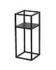kwietniki Kwietnik Metalowy Stojak na kwiaty 60x24.5cm czarny LOFT 1