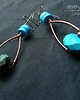 kolczyki z kamieniami Ekskluzywnie i turkusowo, urocze kolczyki handmade  to super prezent xmas 5
