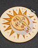 Ozdoby na ścianę Słońce i księżyc, light, haft w tamborku 20 cm 1