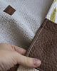 plecaki Beżowy workoplecak z plecionki z kieszeniami patchwork 4