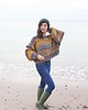 swetry damskie  Sweter handmade  melanż  z wełną 5