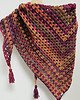 szale damskie Ciepła kolorowa  chusta Granny z chwostami ręcznie robiona 3