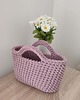 torebki do ręki Koszyk - torba szydełkowa do ręki ze sznurka 25cmx20cm 3