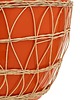 wazony Wazon z dolomitu pomarańczowy z rattanem 33,5 cm 1