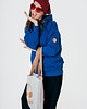 bluza z kapturem damska Bluza damska z kapturem Mon Cherie w paryskim stylu, Szafir 1
