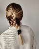 gumki do włosów Gumka jedwabna, scrunchie, gumka do włosów czarna orchidea MINI 2