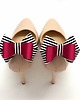 klipsy do butów Klipsy do butów Coquet-Kokardy 3D/Fuchsia&Stripes 1