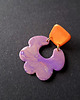 kolczyki z masy plastycznej Kolczyki liliowe galaktyki no2 1