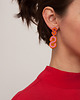 kolczyki soutache Pomarańczowe, różowe - kolczyki wakacyjne 1