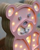 lampy do pokoju dziecka Lampa drewniana LED do dziecięcego pokoju - MIŚ 2