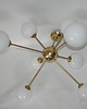 lampy wiszące Żyrandol Sputnik lata 60. Mosiądz i szkło 8x E14 Vintage 6