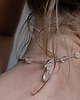 chokery Srebrny choker z przezroczystym kwarcem. Krople deszczu 4