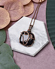 wisiory Miedziany wisiorek wire wrapping z czarnym onyksem #415 2