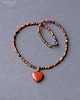 wisiory Urocze serce z jaspisu brekcja prezent  handmade dla ukochanej osoby 2