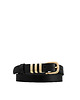 paski damskie Pasek skórzany Stylish Gold Black 1