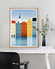 plakaty Gdańsk - kolorowe kamienice - plakat 50x70 cm 2