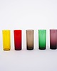 szklanki i kieliszki Zestaw kolorowych szklanek, włoski design, lata 60, produkcja: Włochy 2