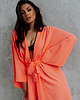 bluzki kimonowe damskie Kimono FLUO WINGS w pomarańczowym kolorze 2