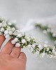 wianki komunijne Wianek na głowę - biała gipsówka i kryształki 5