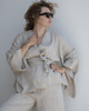bluzki kimonowe damskie Lniane kimono nr 1 100% LEN 2