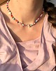 chokery Kolorowy choker z kryształem górskim 3