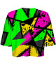 t-shirt damskie DR.CROW T-shirt Krótki CROP Abstract Geometric 1