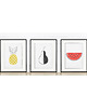 plakaty Plakat do kuchni, minimalizm, ananas, owoce, A3 2