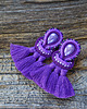 kolczyki soutache Fioletowe kolczyki sutasz z chwostami 2