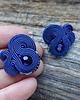 kolczyki soutache Małe, granatowe i eleganckie kolczyki sutasz 3