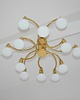 lampy wiszące Mosiężny żyrandol Helestra vintage 4