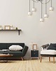 lampy wiszące 5-punktowy żyrandol wiszący typu pająk z abażurami WAIKIKI GOLD W5 5