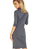 sukienki mini damskie 44-1 Sukienka sportowa z golfem - Szary Grafit 3